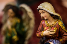 Figurine of Mary, Mother of Jesus, Christmas Nativity