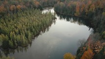 Lake In The Forest In Autumn
