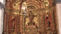 Portugal church decoration with gold.