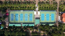 Tennis courts in the park