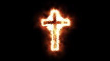 Burning Cross - Celtic Cross Burning in Flames