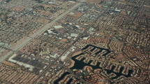 Aerial view of desert city