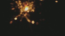 Fireworks at night.