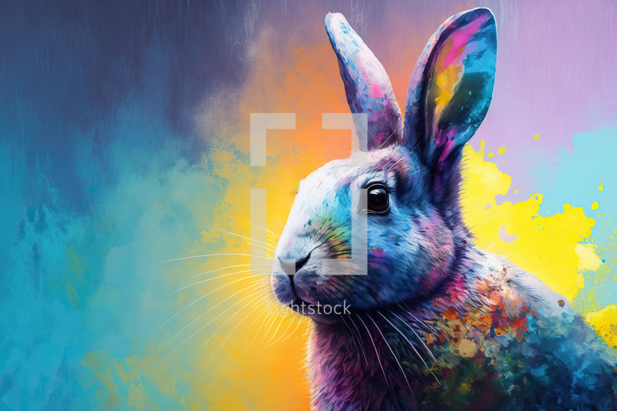 Easter Bunny Painting Art