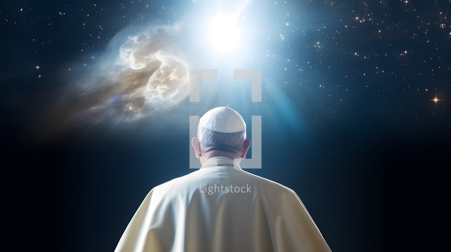 Pope with space in background