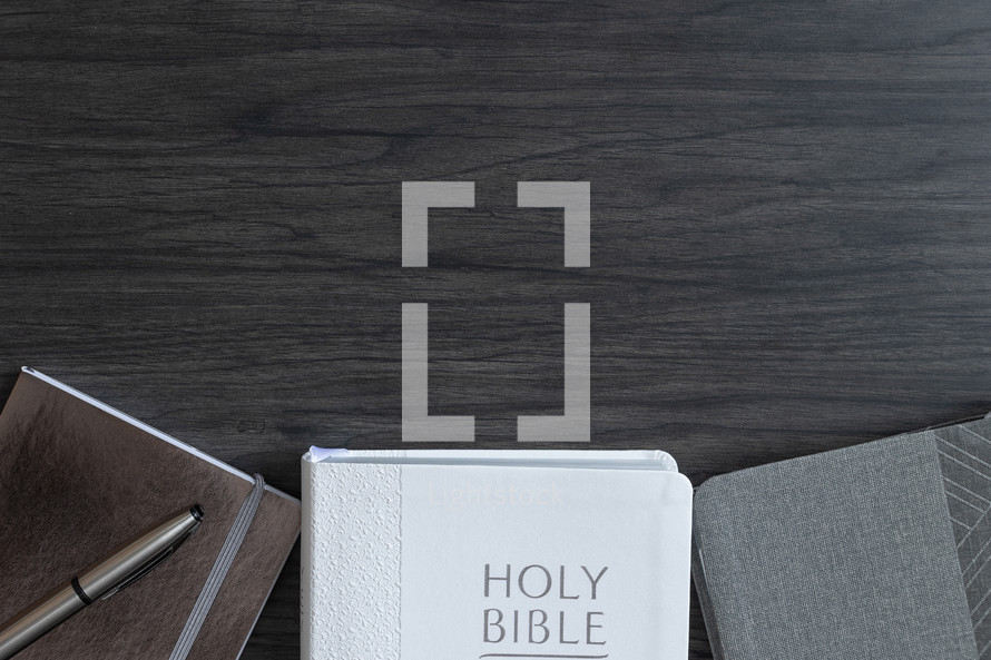Bibles on a desk 