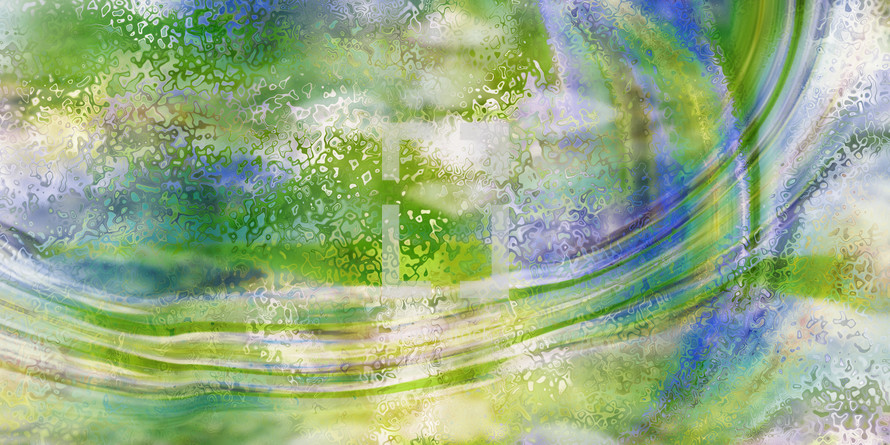 green and blue abstract water design