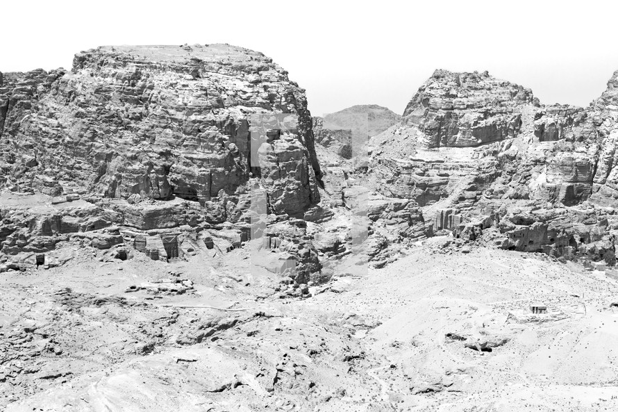 desert canyon in Petra, Jordan 