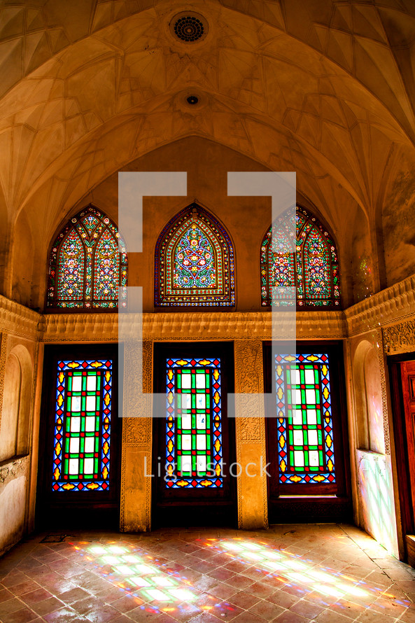 stained glass windows in Iran 