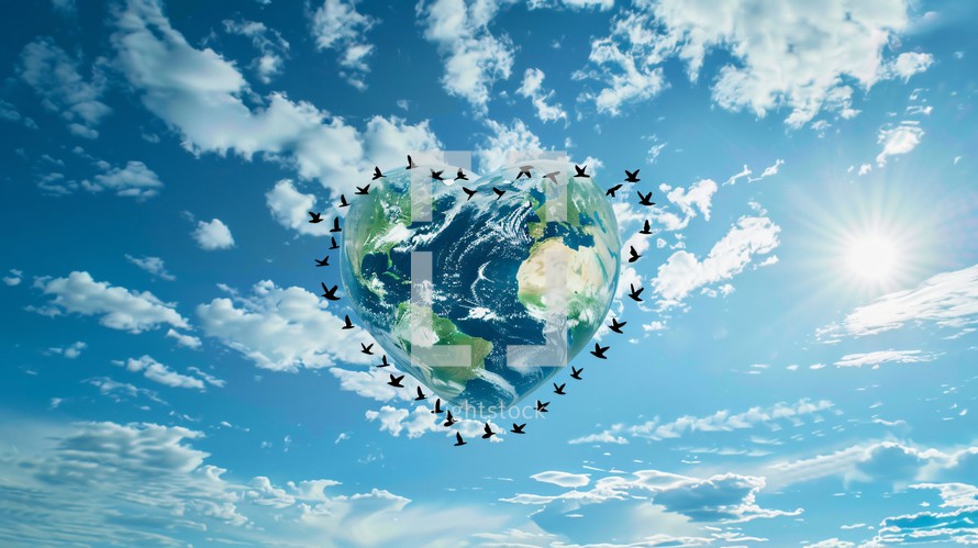 Nature Sharing Love For The World  - Earth Day