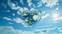 Nature Sharing Love For The World  - Earth Day