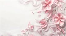Roses On White Background For Wedding Invitation 