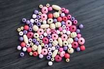 pink and purple beads 