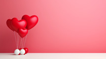 Valentine's hearts with copy space
