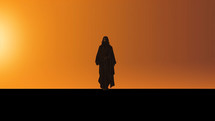 Jesus isolated on yellow background