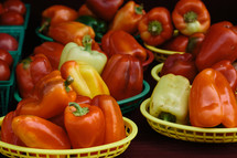 peppers at a farmers market 