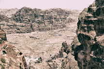 desert sand and cliffs of Petra 