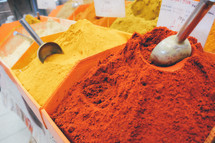 Spices found at a North African market shop in Marseille, France, where French people are in the minority to North Africans and Italians. 