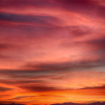 a vibrantly coloful sky at sunset 