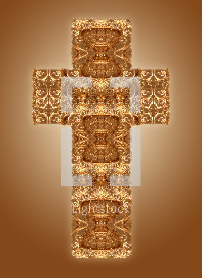metallic cross design 