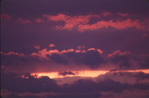 pink and purple clouds at sunset 