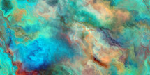 green, blue, peach, red marbling effect abstract background