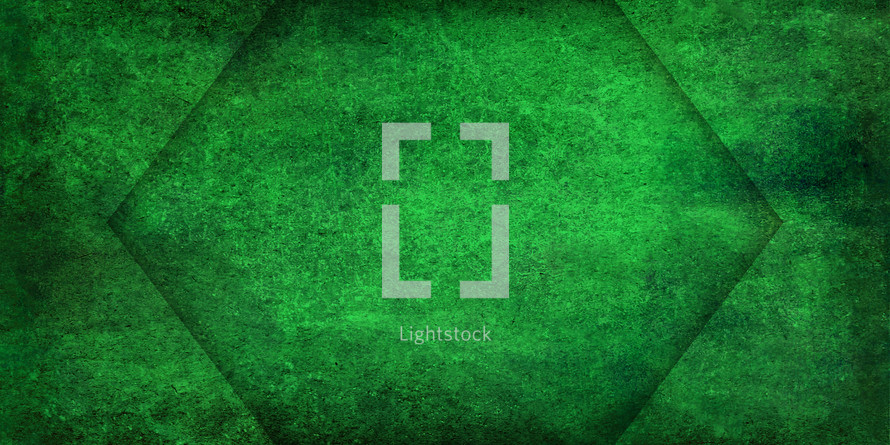 grunge texture background in bright green with hexagon shaped section