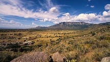 Time-lapse of Sandia mountains and foothills in Albuquerque New Mexico
