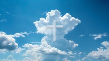 Cross Shaped Cloud Symbolizing God's Faith