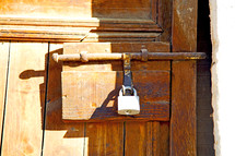 padlock on a door 