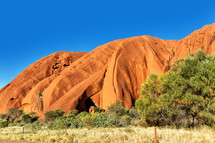 red rock peaks in the outback 