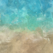 Aqua blue and khaki beige water and sand painted canvas textured backdrop