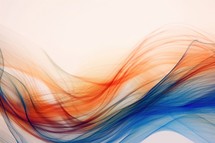 Orange and Blue Fluid Lines Background