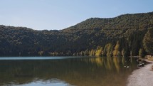 Autumn Landscape Of Lake Saint Ann In Romania - static shot
