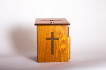 wooden offering box 