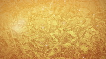 yellow Christmas loop background with sparkles 