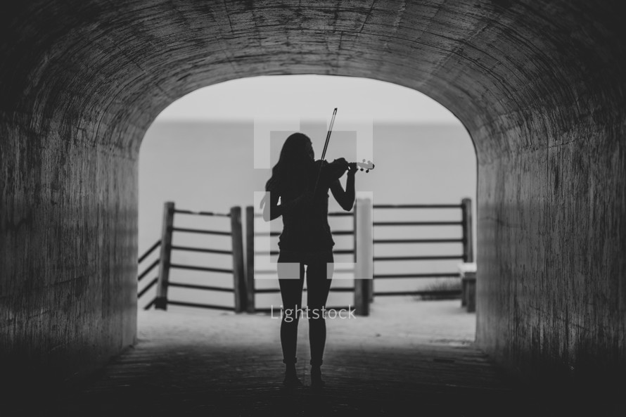 girl with a violin 