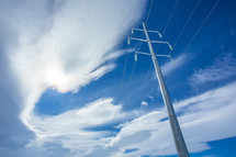 Electricity Pylon, electricity, power lines, sky