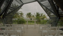 A Tropical Wedding Ceremony Location in Cancun Mexico. High quality 4k footage