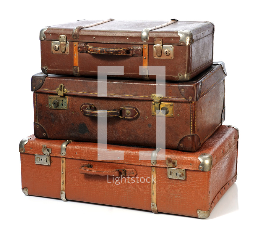 luggage on a white background 