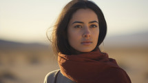 Young Woman in Desert Light