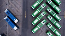 Bus parking lot aerial