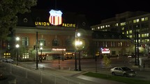 Downtown Salt Lake City timelapse at night