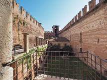 VERONA, ITALY - CIRCA MARCH 2019: Castelvecchio museum designed by architect Carlo Scarpa in Castelvecchio castle