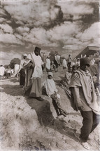 people walking to a celebration in Ethiopia 