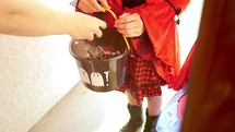trick-or-treating for Halloween candy 