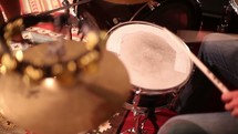 tambourine, symbols, and drums 