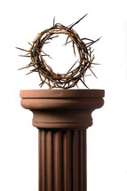 crown of thorns on a column 
