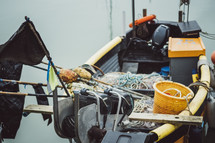 fishing gear in a boat 