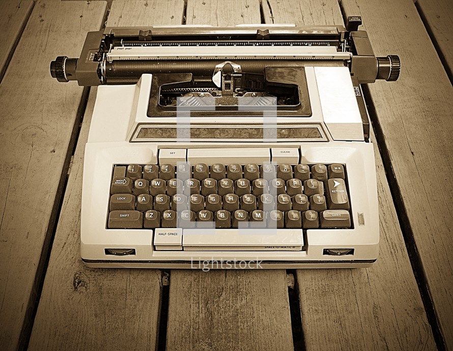 a vintage typewriter 